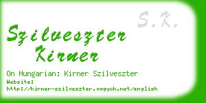 szilveszter kirner business card